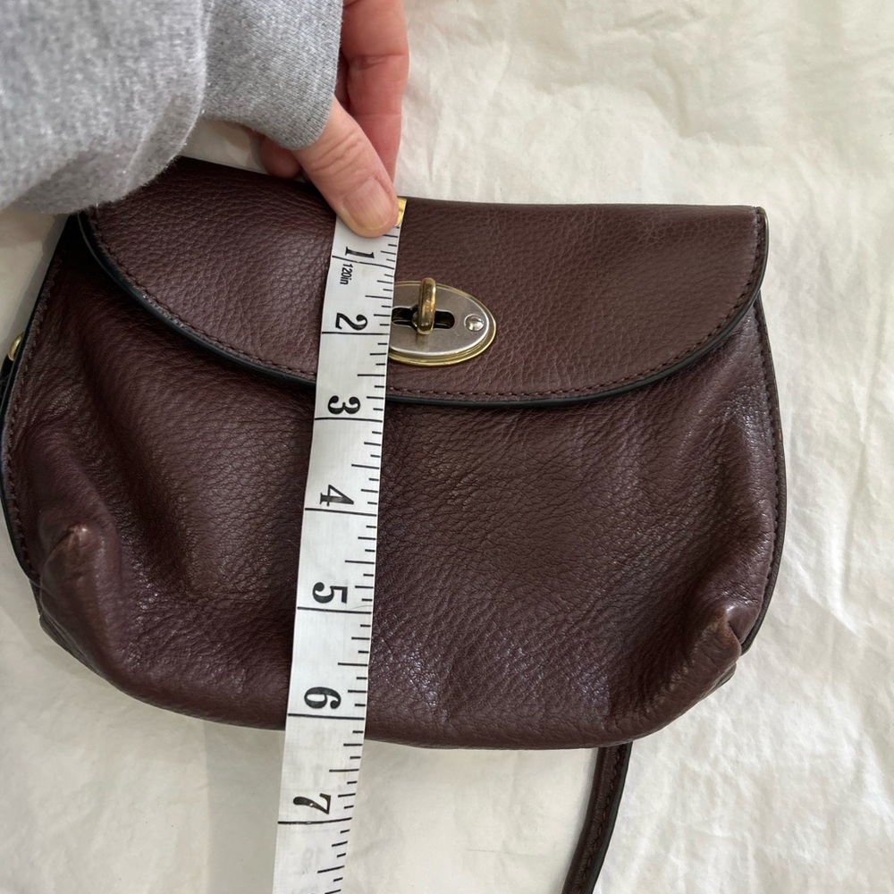 Vintage Y2K FOSSIL Small Leather Crossbody Bag Brown - Picture 8 of 11